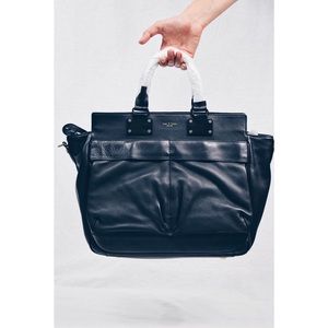 Black rag and bone bag with strap and dust bag